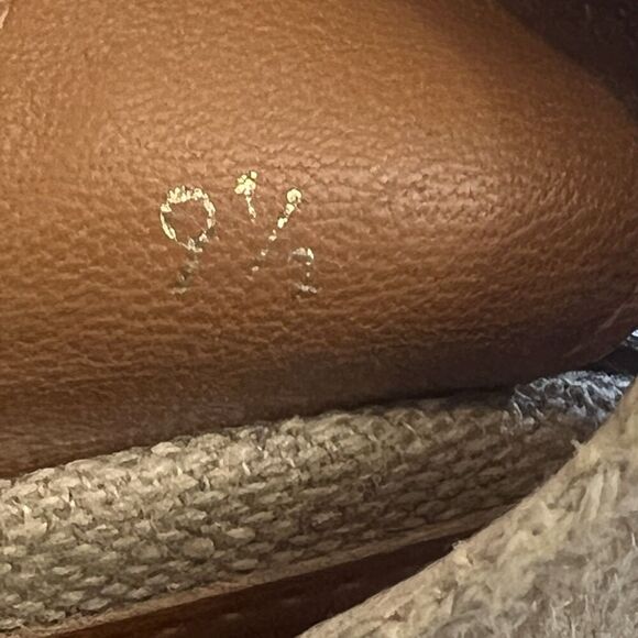 Tory Burch Women's Size 9.5 Macy Linen Espadrille Wedge Sandals - Picture 9 of 9